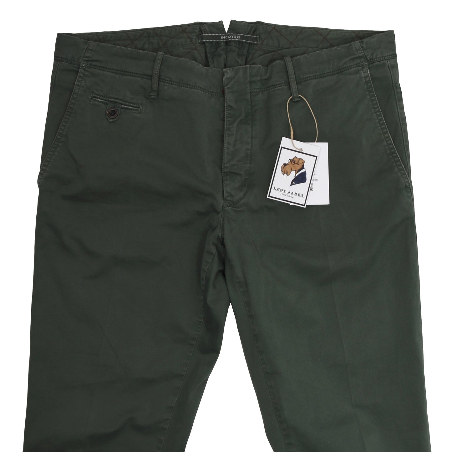 Incotex Cotton Pants Size 38 - Army Green