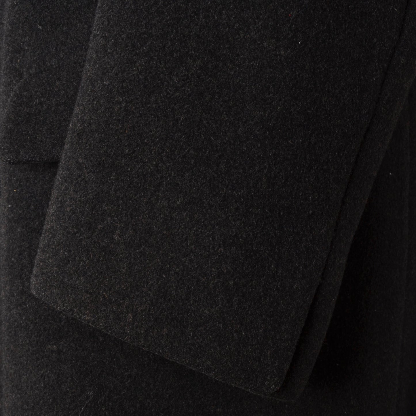1940 Bespoke Double-Breasted Overcoat Astrakahn Collar - Charcoal