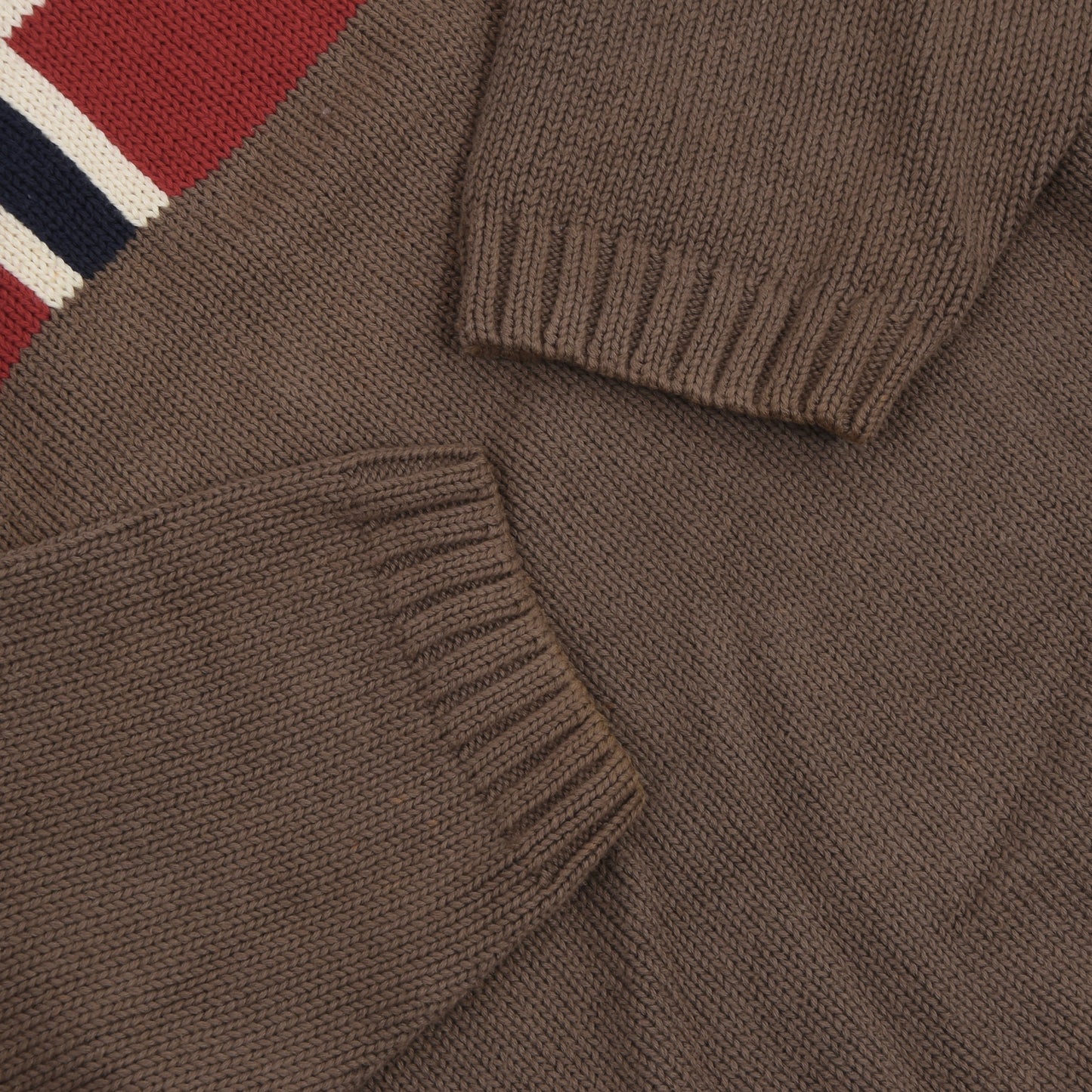 Napapijri Cotton Flag Sweater Size L - Brown