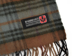 Karierter Wollschal by Harrison's of Scotland - Braun