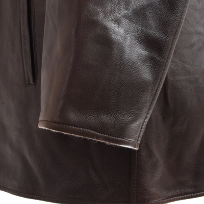 Longhi Leather Jacket Size 50 - Brown