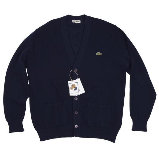 Vintage Lacoste Cardigan Sweater Size 6 - Navy Blue