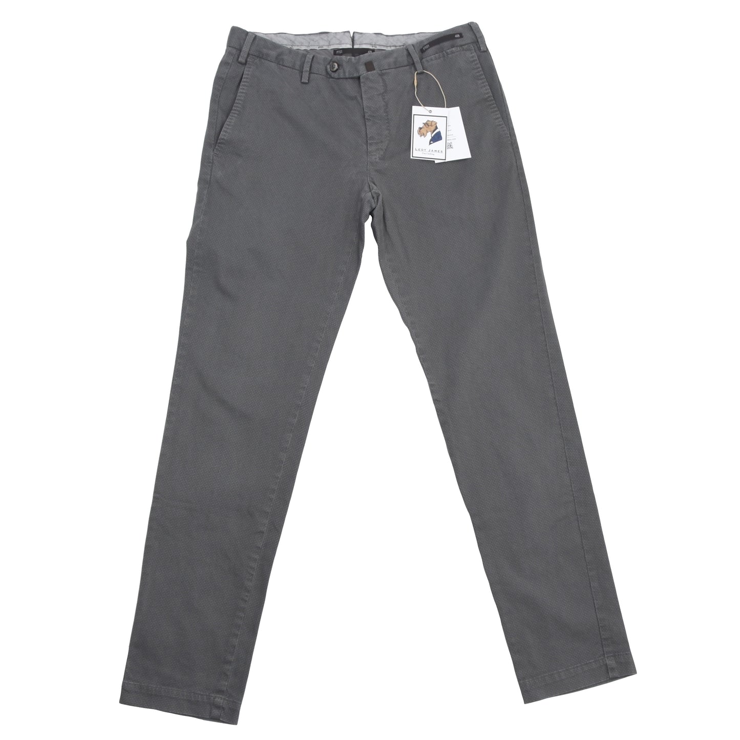 PT01 Skinny Fit Stretch Cotton Pants Size 48 - Grey