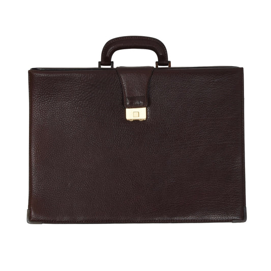 Lancel Paris Leather Briefcase - Burgundy-Brown