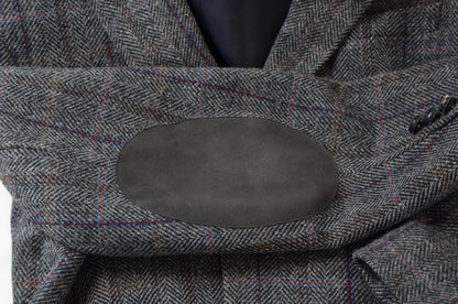 Harris Tweed/Barutti Wool Jacket Size 29/48S - Grey Windowpane
