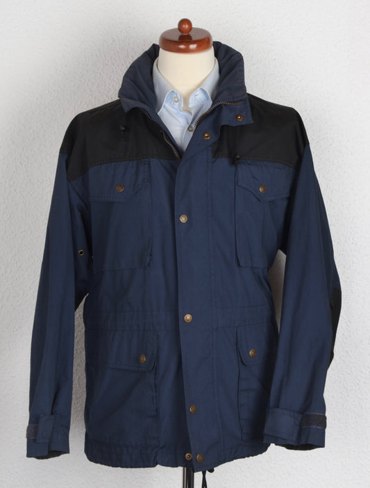 Fjällräven Classic Wear Poly/Cotton Shell Jacke Größe S – Blau/Schwarz