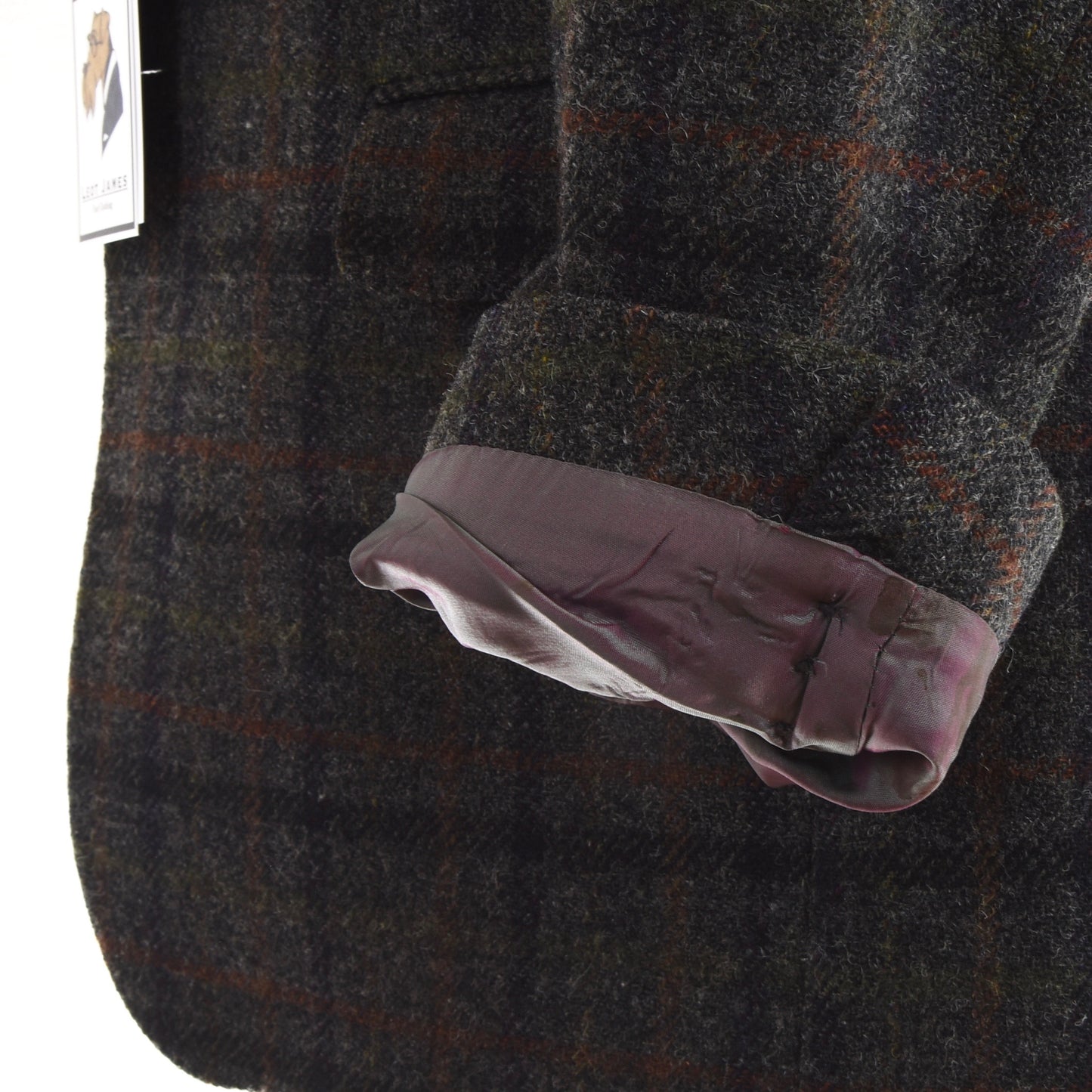 Willy Supper Harris Tweed Jacket Size 54 - Windowpane