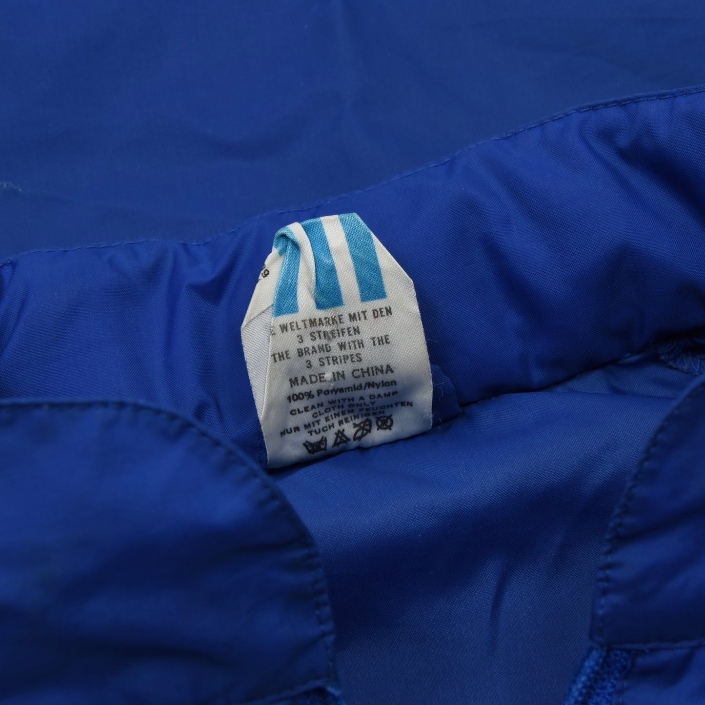 Vintage Adidas Nylon Regenjacke Größe D60 - Blau