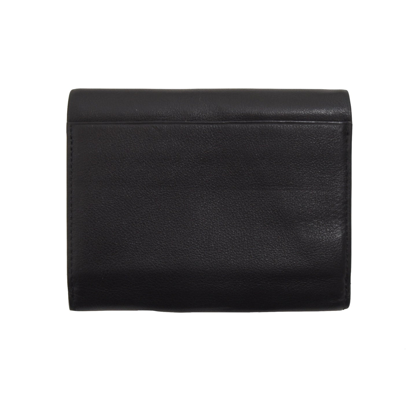 Creation Weiss Buffalo Leather Clasp Wallet - Black