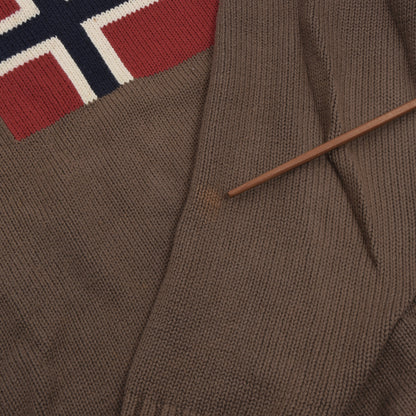 Napapijri Cotton Flag Pullover Größe L - Braun