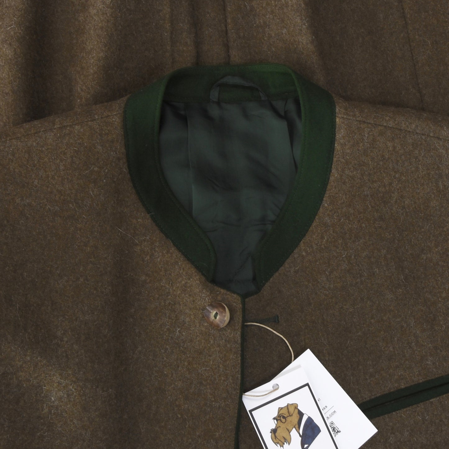 Klassischer Janker/Jacke aus 100 % Wolle, Größe 50 – Braun