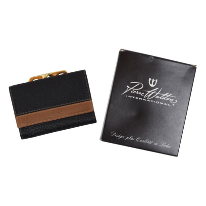 Pierre Waldon Leather Wallet - Black & Tan