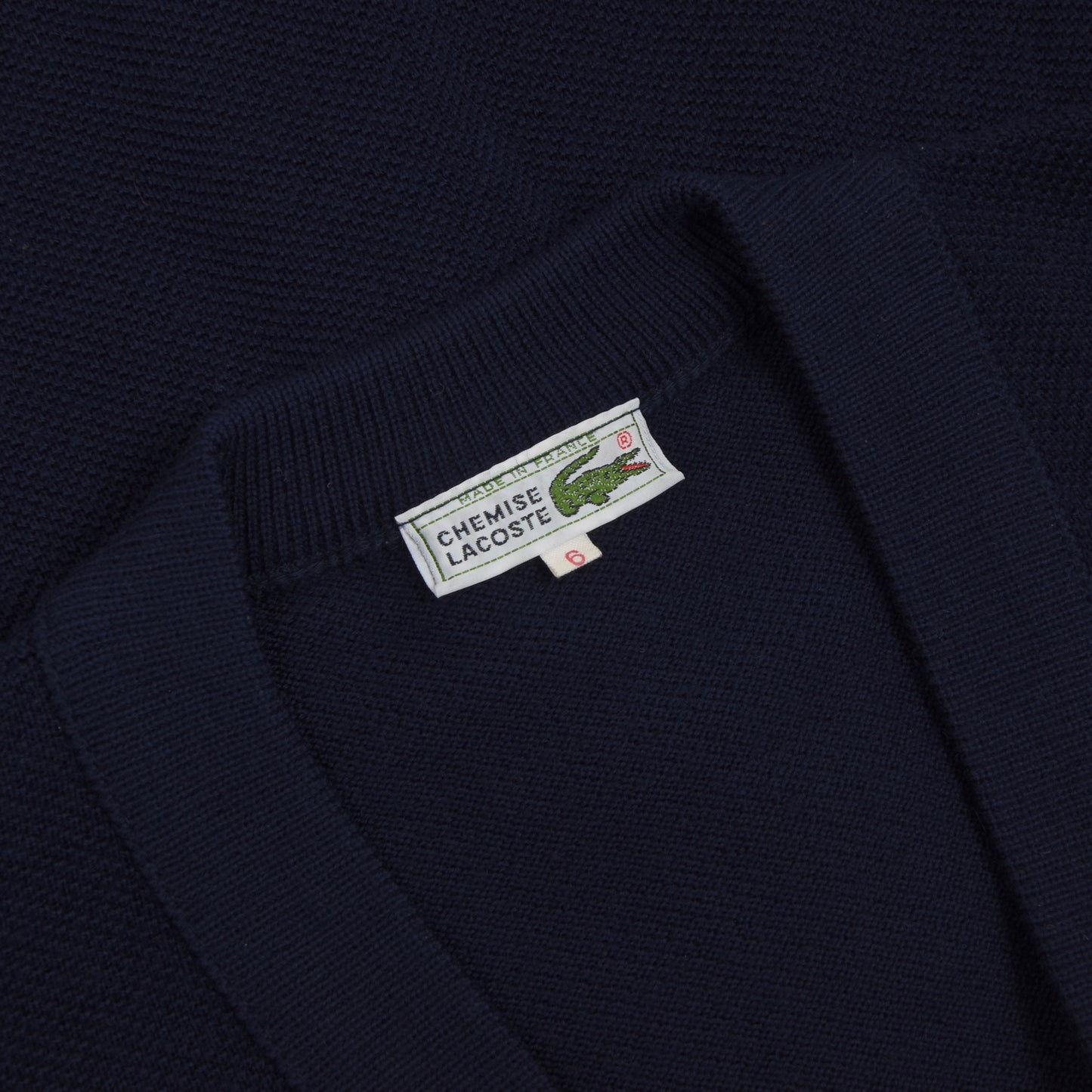 Vintage Lacoste Strickjacke Größe 6 - Marineblau