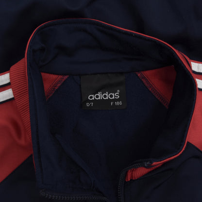 Vintage 90er Jahre Adidas Trainingsanzug Größe D7 - rot, weiß, Marine
