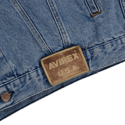 Vintage Avirex Jean Jacket Size L- Blue