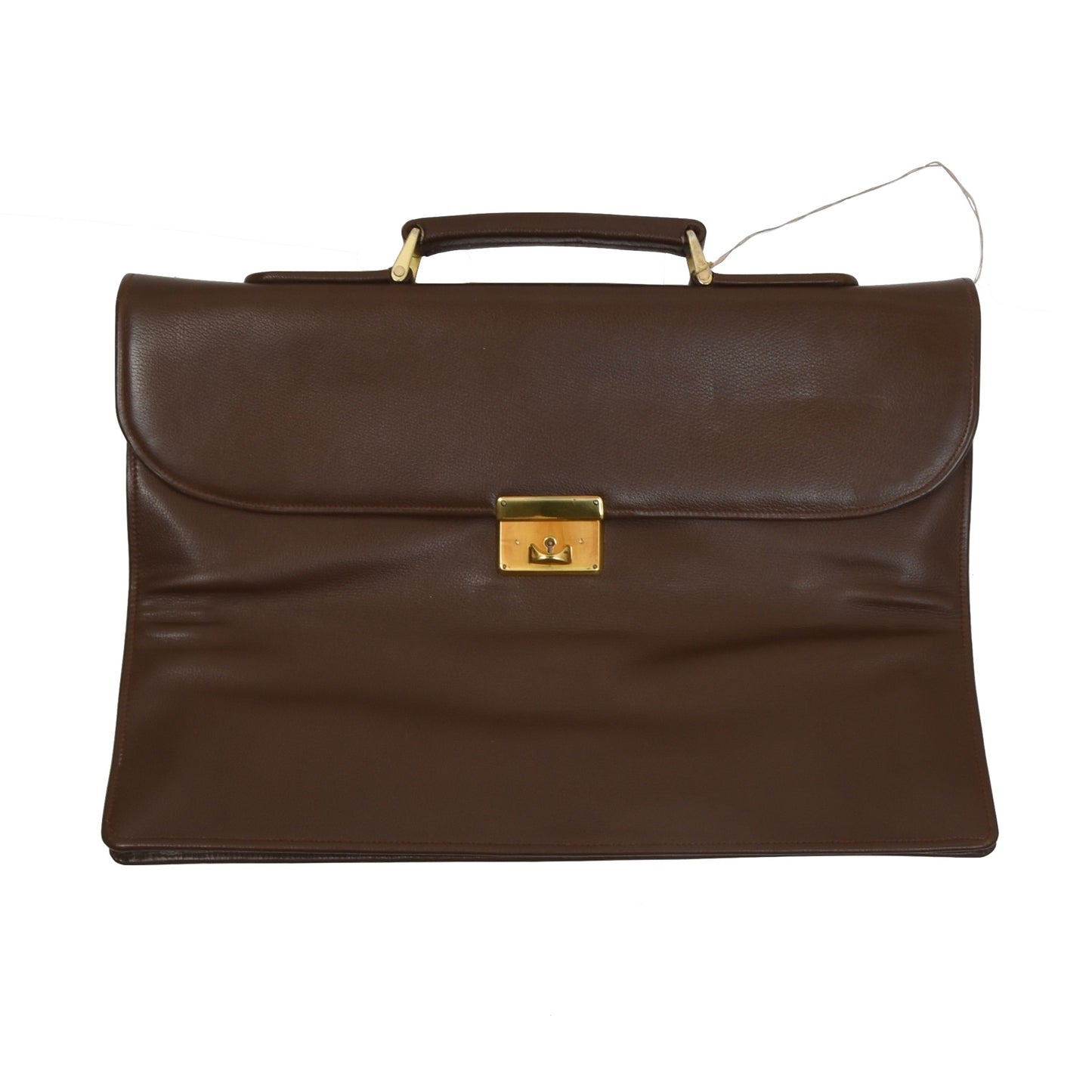Foldable Leather Travel Briefcase - Brown