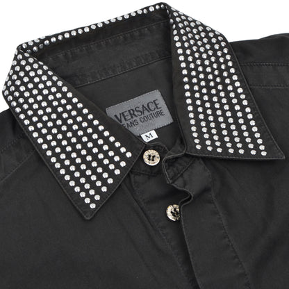 Versace Jeans Couture Westernhemd mit Nieten Größe M - Schwarz