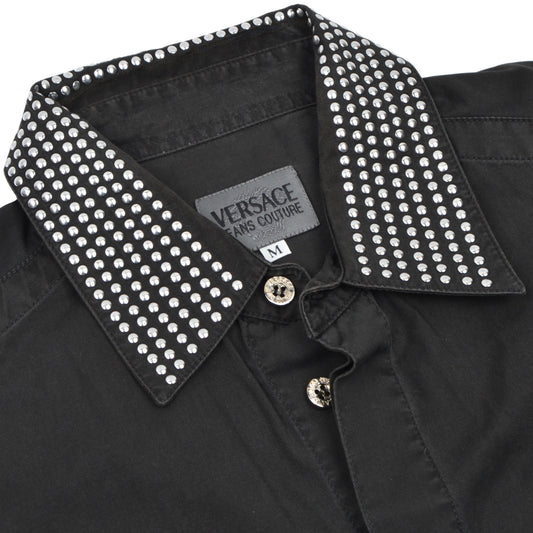 Versace Jeans Couture Western Studded Shirt Size M - Black