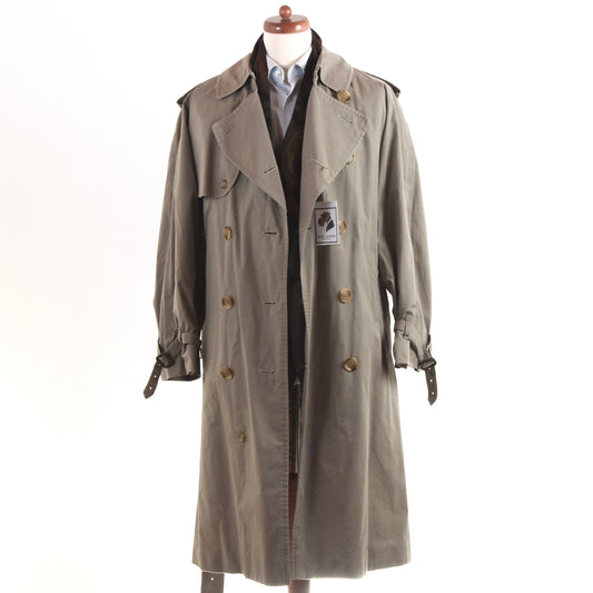 Vintage Burberys Double-Breasted Trench - Grey-Tan