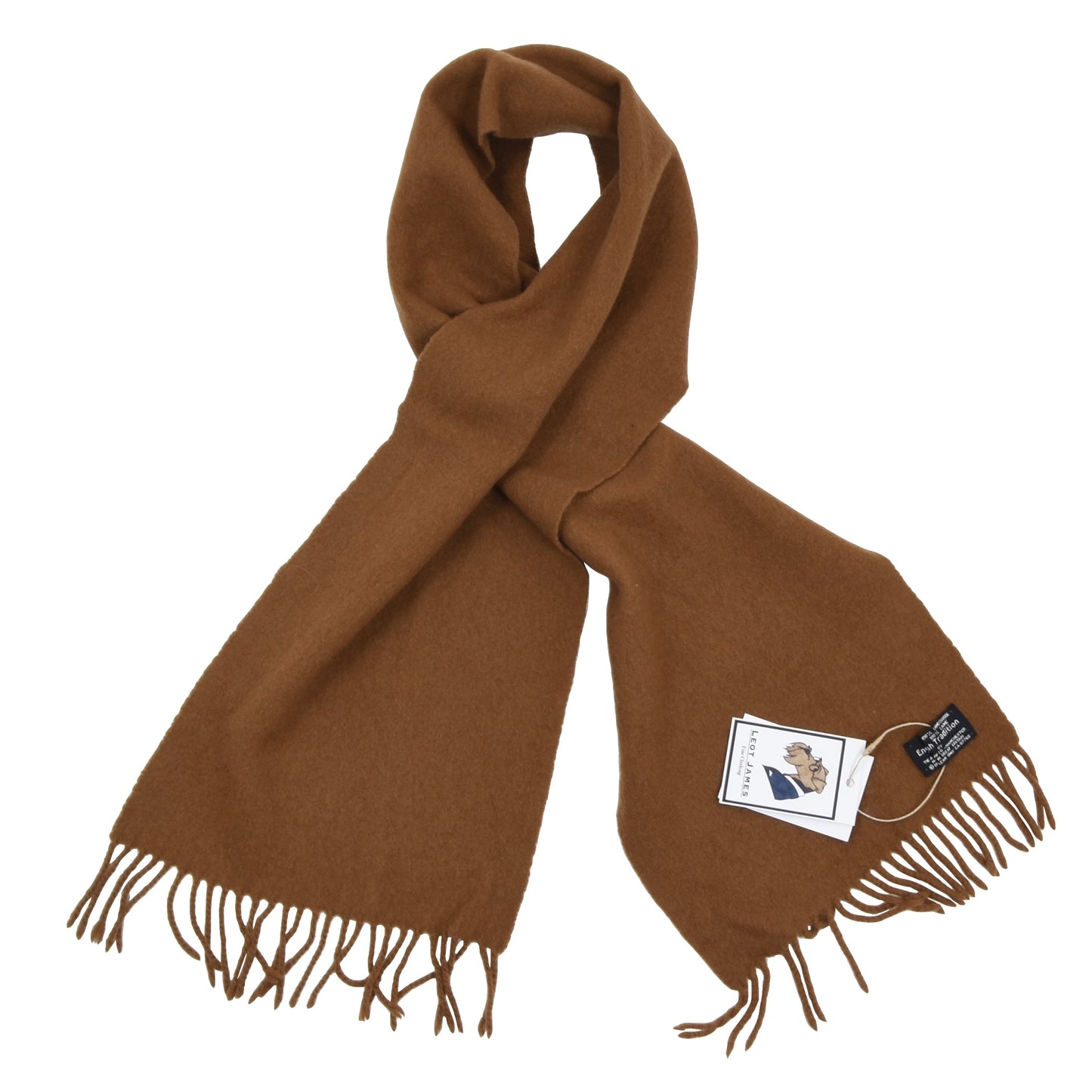 English Tradition by Tie & Scarf Co. Manchester Wool Scarf - Tobacco Brown