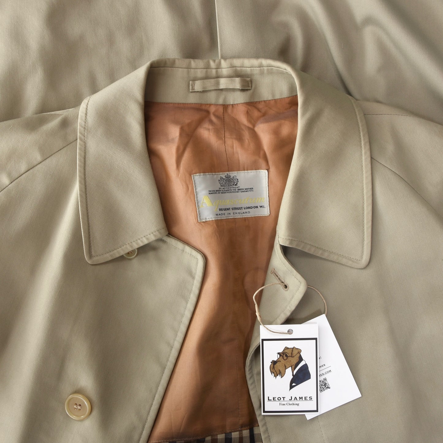 Aquascutum Classic Trench Coat Size 40 - Tan/Beige