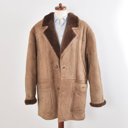 Gino Ginero Shearling Coat - Tan