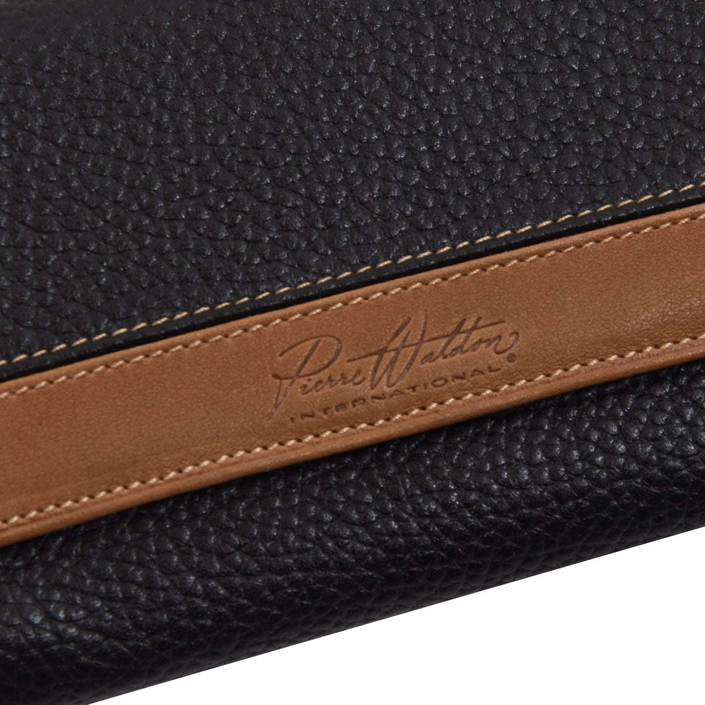 Pierre Waldon Leather Wallet - Black & Tan
