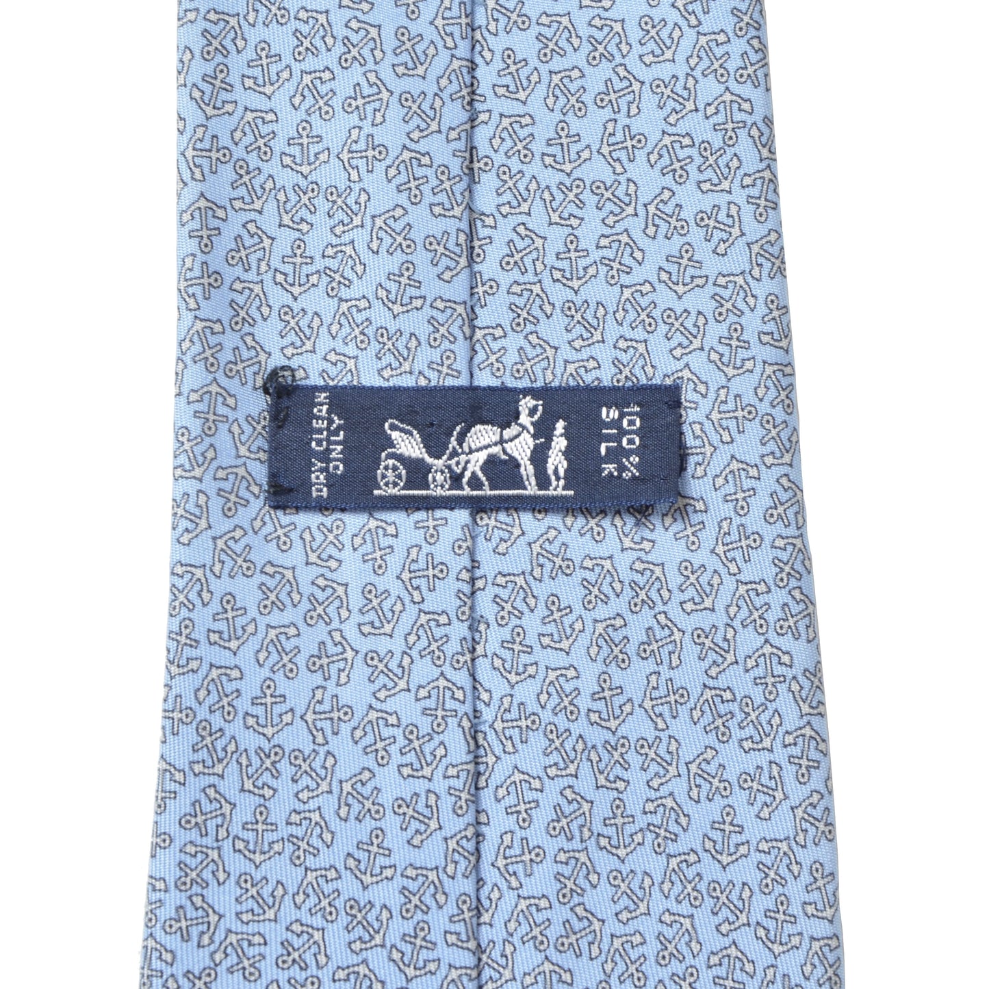 Hermès Paris Silk Tie 5165 IA - Light Blue