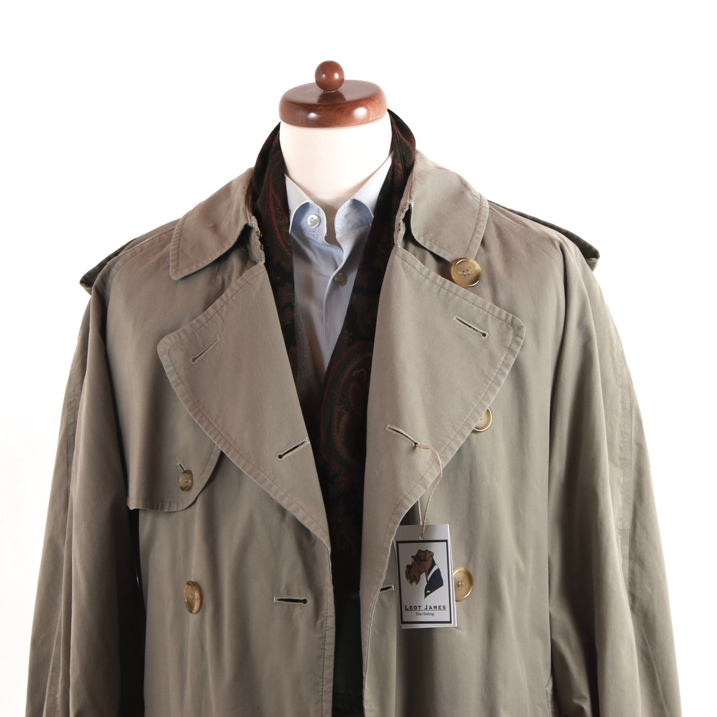 Vintage Burberys Double-Breasted Trench - Grey-Tan