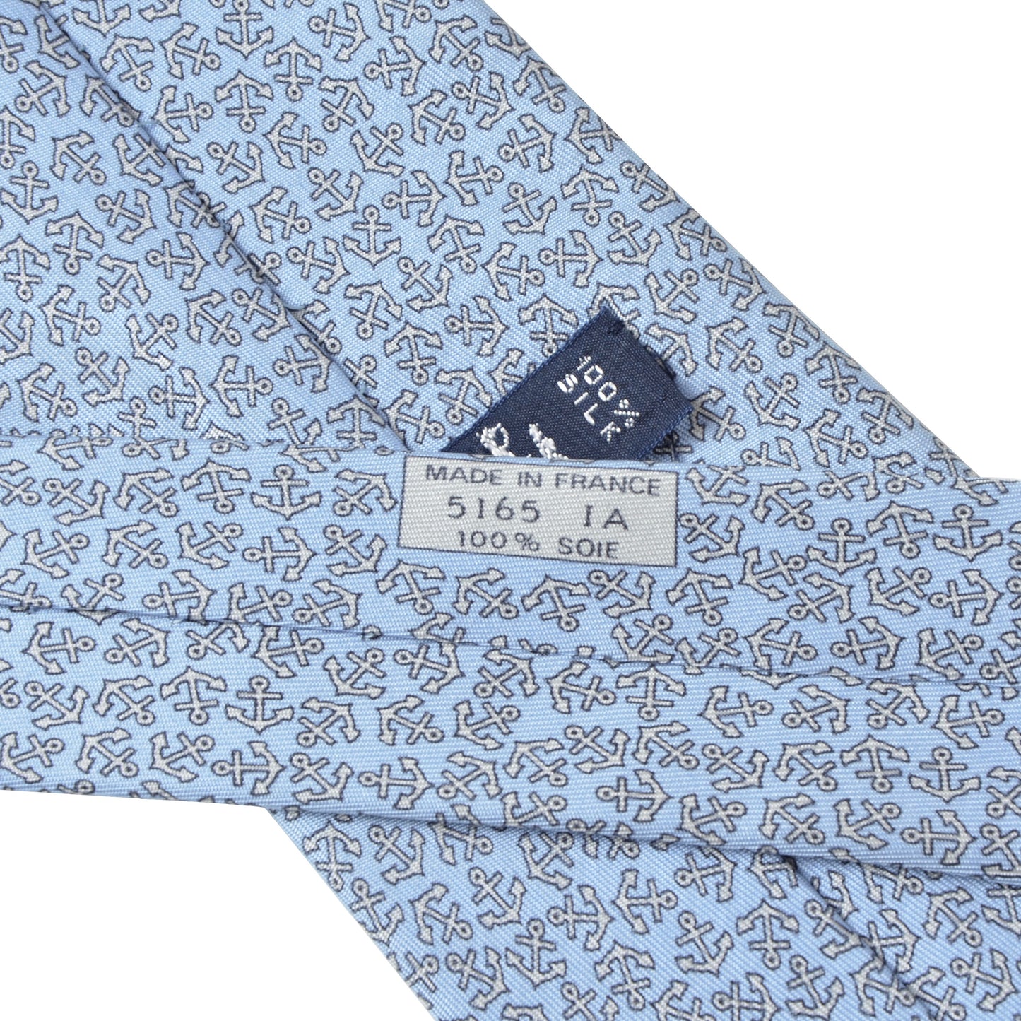 Hermès Paris Silk Tie 5165 IA - Light Blue