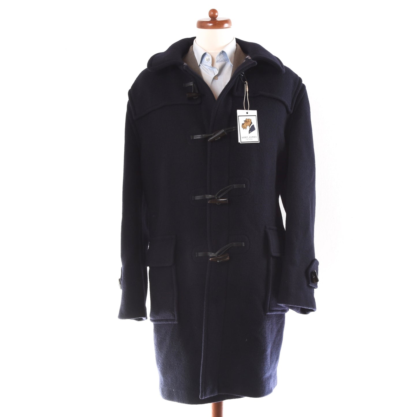 Jahrgang Burberrys Wolle Dufflecoat Größe 54 - Marineblau