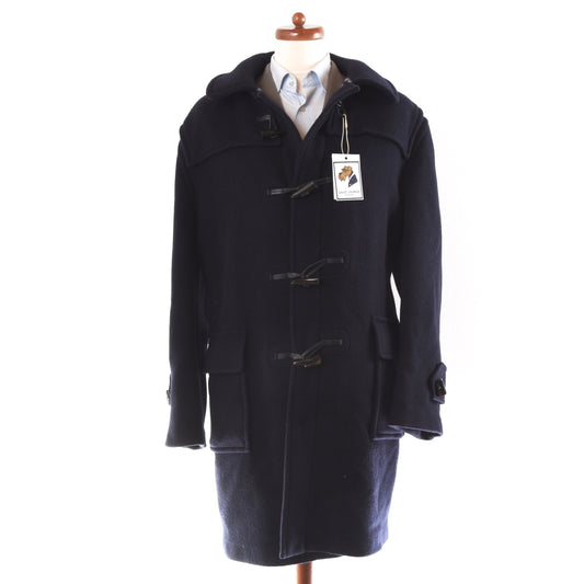 Vintage Burberrys Wool Duffle Coat Size 54 - Navy Blue