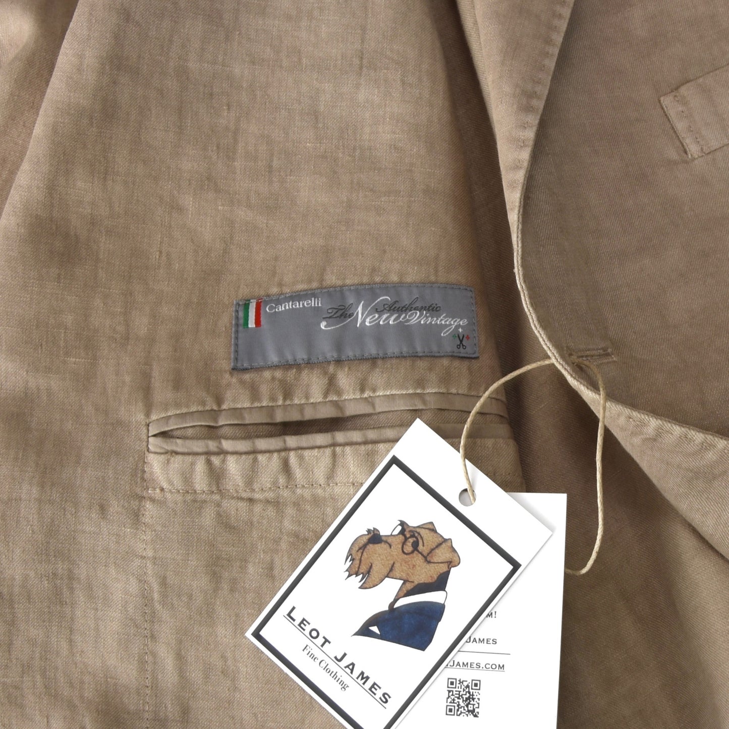 Cantarelli 100 % Leinenjacke Größe 52 - Beige