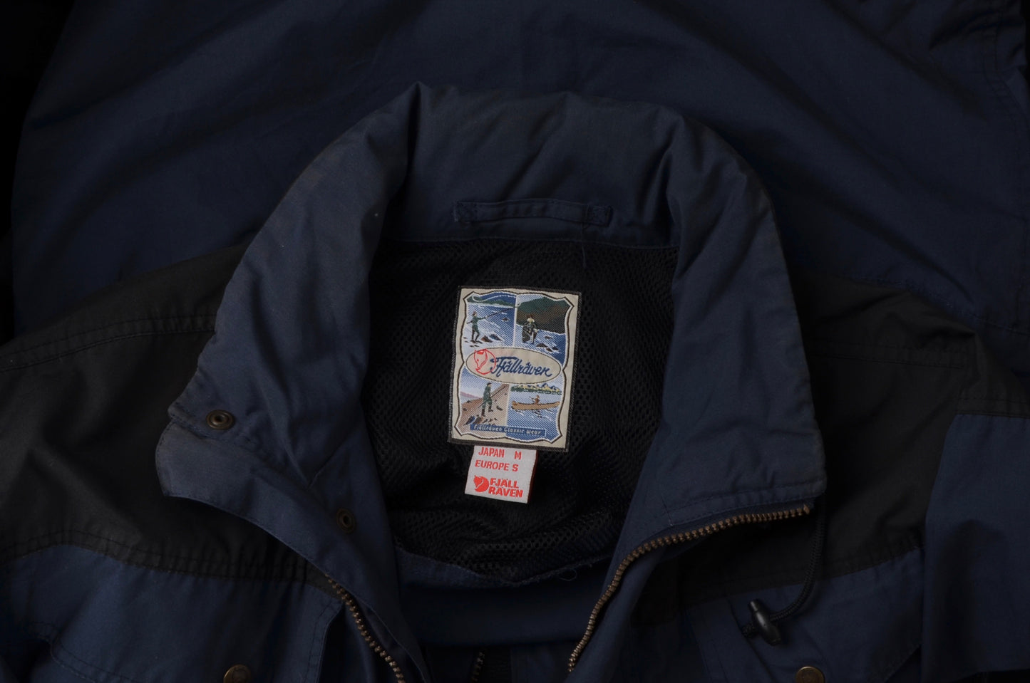 Fjällräven Classic Wear Poly/Cotton Shell Jacket Size S - Blue/Black