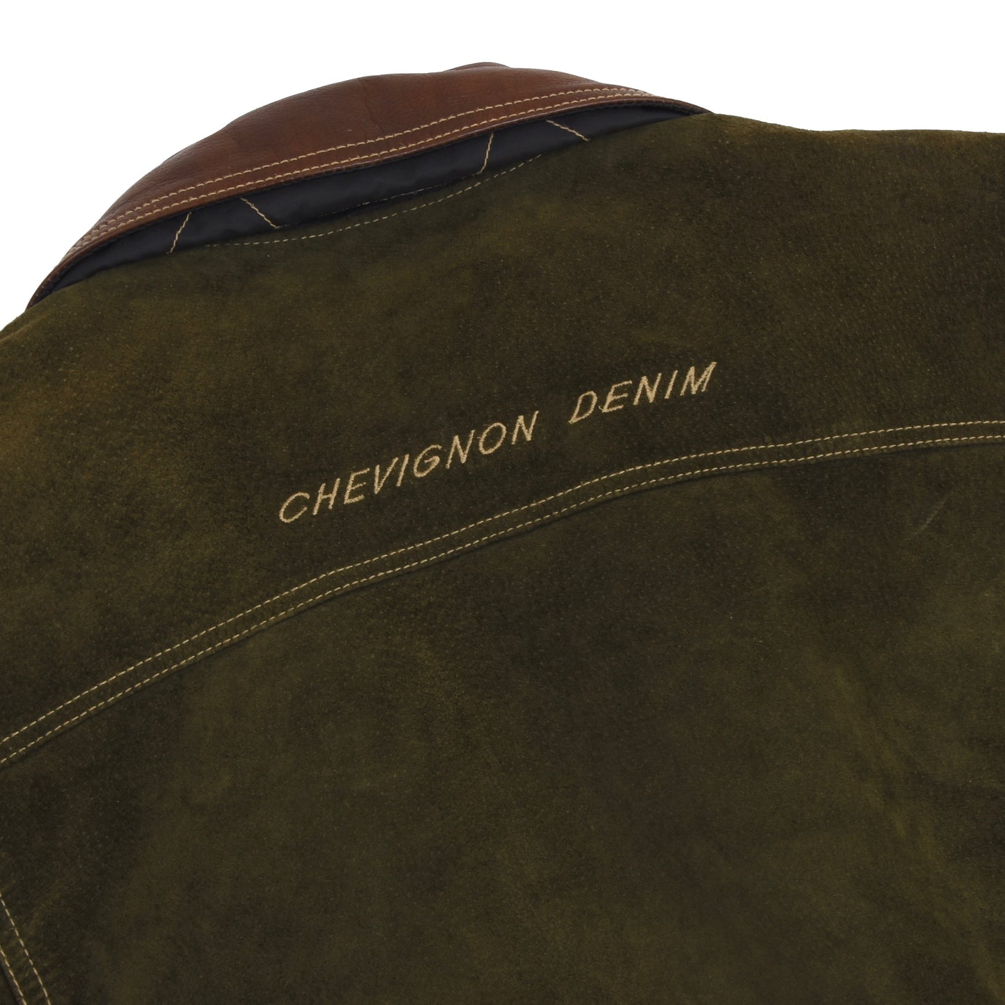 Chevignon Frontier Lederjacke Größe XL - Grün