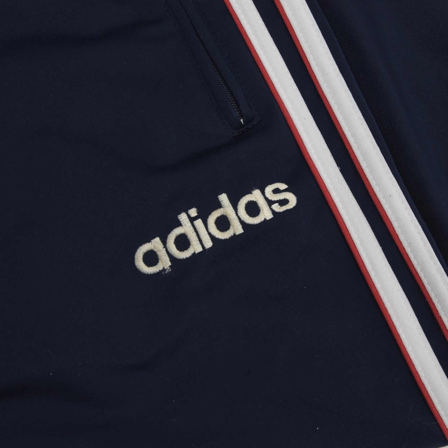 Vintage 90er Jahre Adidas Trainingsanzug Größe D7 - rot, weiß, Marine