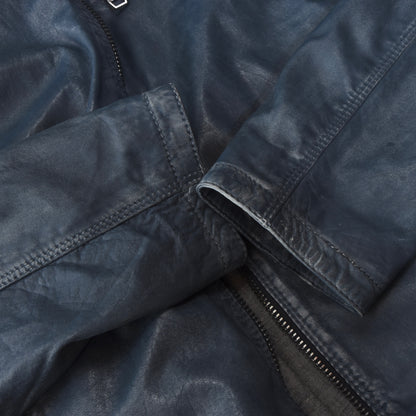 Milestone Lamb Leather Jacket Size 52 - Blue