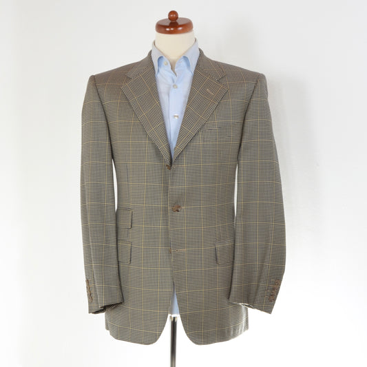 Corneliani Wool Windowpane Jacke Größe 50 - Kariert