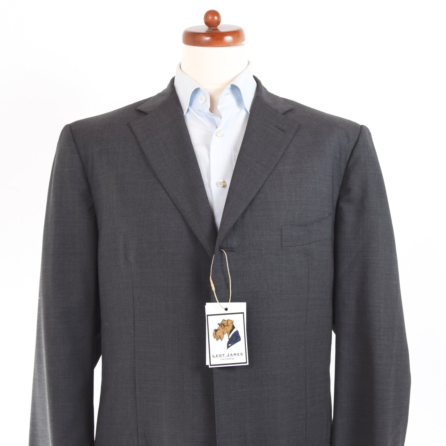 Isaia Napoli Super 130s Wool Suit Size 56 LONG - Grey