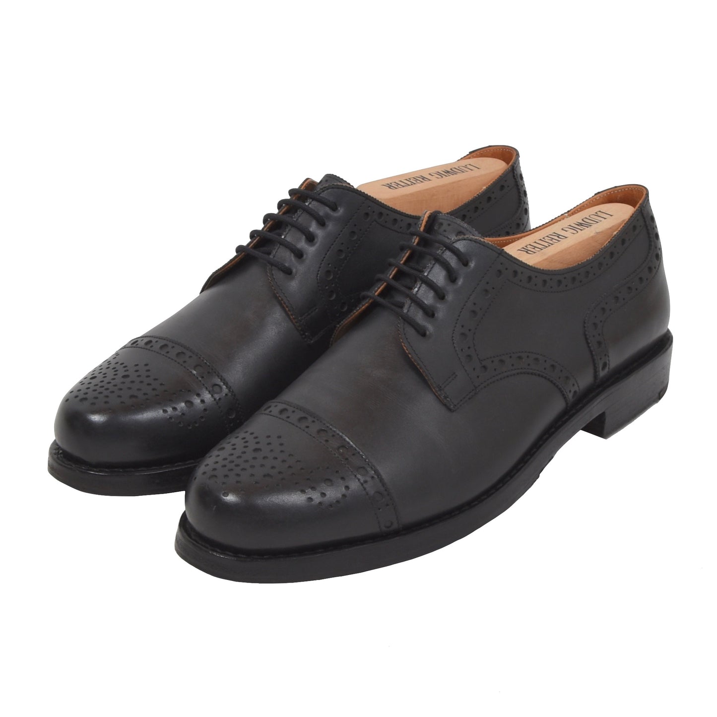 Ludwig Reiter Cap Toe Schuhe Größe 9 - Anthrazit/Blau