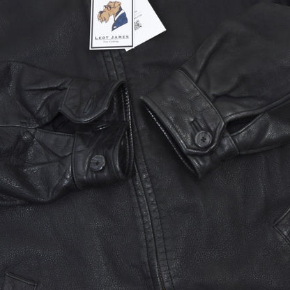Vintage Adidas Equipment Leather Jacket Size XL - Black