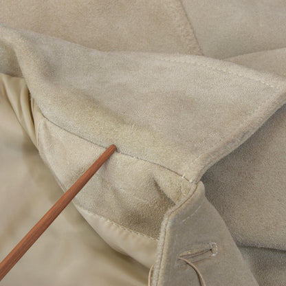 Suede Leather Jacket Size 56 - Beige/Sand