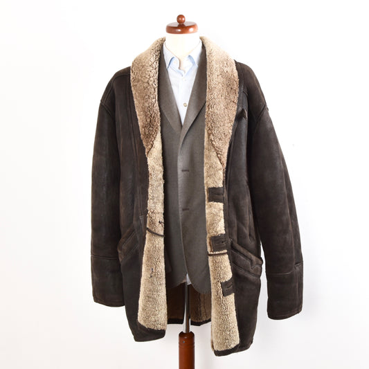 Original Shearling Coat Size 54 - Brown