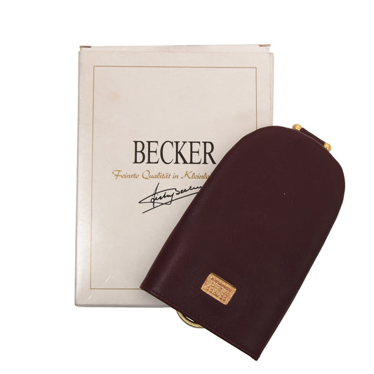 Becker Handmade Leather Keychain - Burgundy