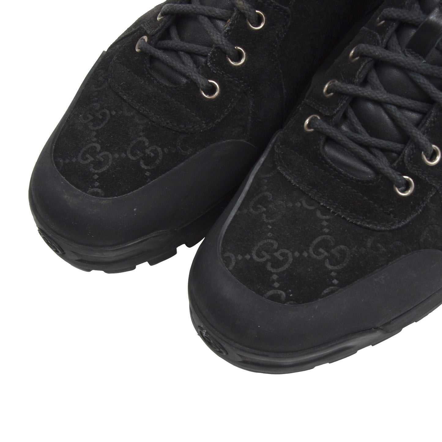 Gucci Nebraska Shearling-Trim Boots Size 9.5G - Black
