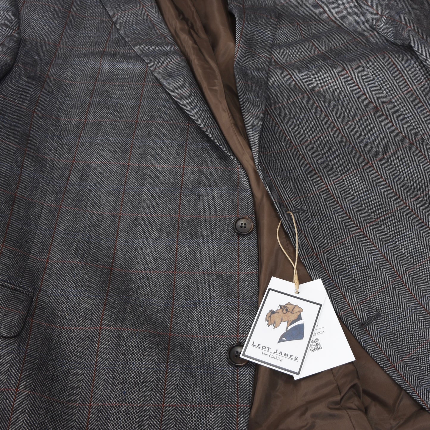Tom Rusborg 100% Silk Jacket Size 32 - Herringbone