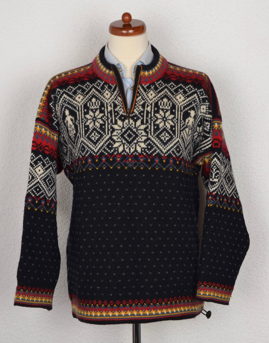 Dale of Norway Knit Sweater - Black, Red, White