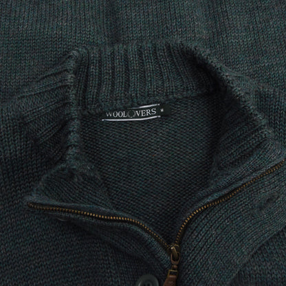 WoolOvers Strickjacke aus 100 % Wolle, Größe M – Grün