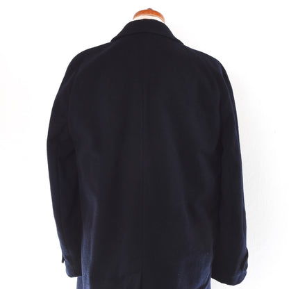 Vintage Aquascutum Wollmantel Größe 48 lang - Marineblau