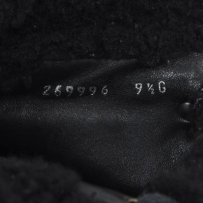 Gucci Nebraska Stiefel mit Lammfellbesatz Größe 9,5 G - Schwarz